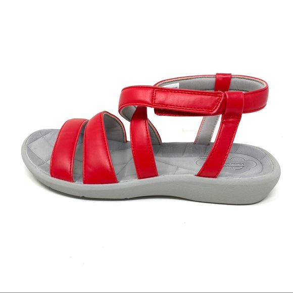 Clarks Shoes - Clarks Cloud Steppers Red Sillian Spade Sandals